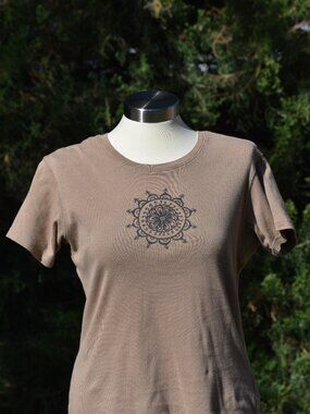 Columbia Brown 100% Cotton Pullover T-Shirt